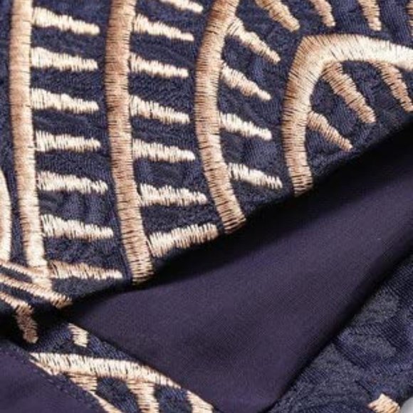 Navy Women Embroidered Mini Dress  (NWT) - Picture 4 of 16